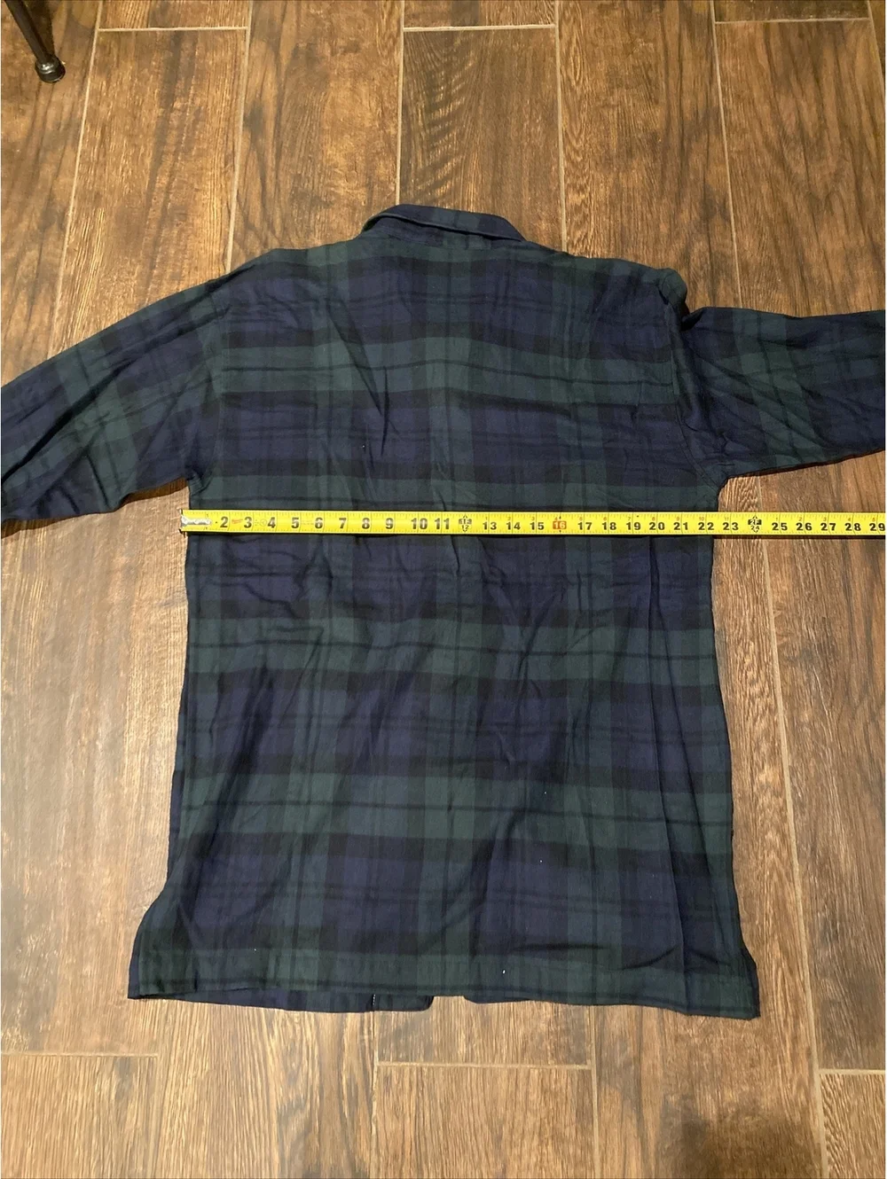 Polo Ralph Lauren Sleep Shirt Men's Size M Blue Green Plaid Pajama Lounge Top SS